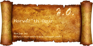 Horváth Oguz névjegykártya